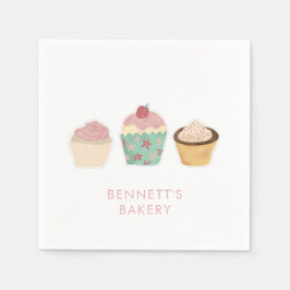 ベーカリーカフェカップケーキビジネステイクアウト スタンダードカクテルナプキン