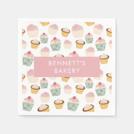 ベーカリーカフェカップケーキビジネステイクアウト スタンダードカクテルナプキン