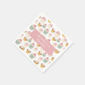 ベーカリーカフェカップケーキビジネステイクアウト スタンダードカクテルナプキン (角)