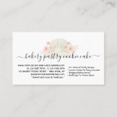 ベーカリーカフェケーキ自家製フードロゴサイン 名刺 (裏面)