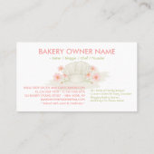 ベーカリーカフェケーキ自家製フードロゴ 名刺 (裏面)