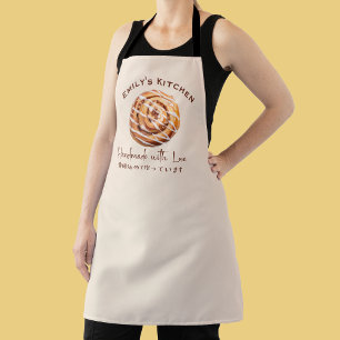 ベーカリーカフェシナモン転がパン水素朴色 エプロン