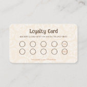 ベーカリーカフェベージュアンドブラウン ロイヤリティカード (裏面)