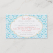 ベーカリーカフェレトロスウィートカップケーズキュートブティック 名刺 (裏面)