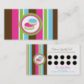 ベーカリーカラフルマカロン顧客ロイヤリティカード ロイヤリティカード (正面/裏面)