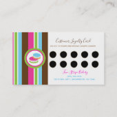 ベーカリーカラフルマカロン顧客ロイヤリティカード ロイヤリティカード (裏面)