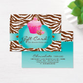 ベーカリーギフトカード証明書チョコレートカップケーキ (デスク)