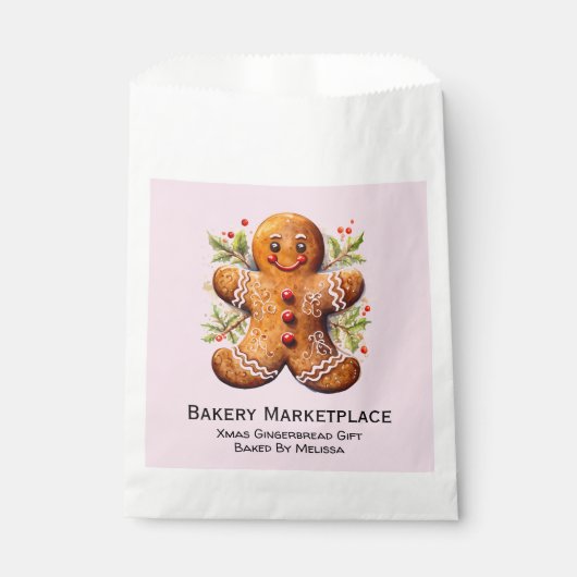 ベーカリーギフトジンガーブレッドプロモーション紙バッグ フェイバーバッグ (正面)