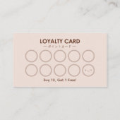 ベーカリークッキーベイカーロイヤリティカードチョコレートチップ 名刺 (裏面)