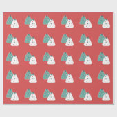ベーカリークリスマスクッキー振りかけるラッピング紙 ラッピングペーパー (フラット)