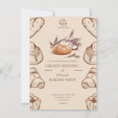 ベーカリーグランドオープニング招待⭐⭐⭐⭐⭐(8.13k) 招待状 (正面)