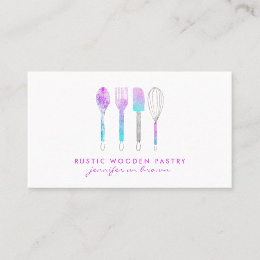 ベーカリーグリッツケーキ装飾ホーム作り 名刺 (正面)