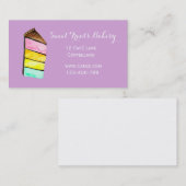 ベーカリーケーキかわいいレインボーケーキスタイル 名刺 (正面/裏面)