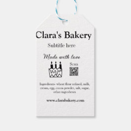 ベーカリーケーキに愛q rで作った具材を加える ギフトタグ