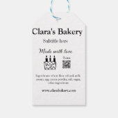 ベーカリーケーキに愛q rで作った具材を加える ギフトタグ (裏面)