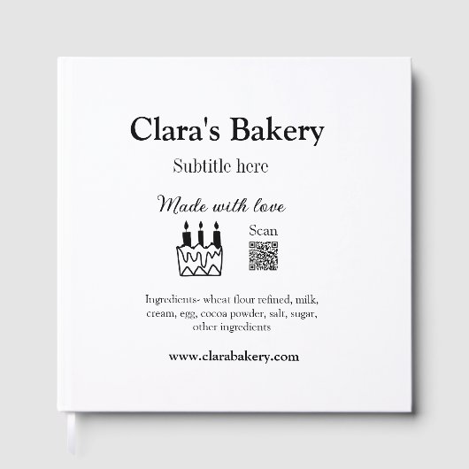 ベーカリーケーキに愛q rで作った具材を加える ゲストブック (正面)