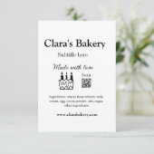 ベーカリーケーキに愛q rで作った具材を加える サンキューカード (スタンド正面)