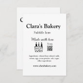 ベーカリーケーキに愛q rで作った具材を加える サンキューカード (正面/裏面)