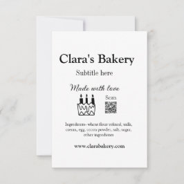 ベーカリーケーキに愛q rで作った具材を加える サンキューカード