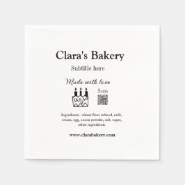 ベーカリーケーキに愛q rで作った具材を加える スタンダードカクテルナプキン