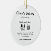 ベーカリーケーキに愛q rで作った具材を加える セラミックオーナメント (右)