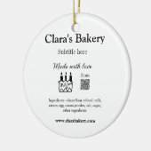 ベーカリーケーキに愛q rで作った具材を加える セラミックオーナメント (左)