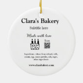 ベーカリーケーキに愛q rで作った具材を加える セラミックオーナメント (裏面)