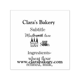 ベーカリーケーキに愛q rで作った具材を加える セルフインキングスタンプ