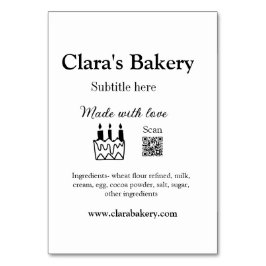 ベーカリーケーキに愛q rで作った具材を加える テーブルナンバー