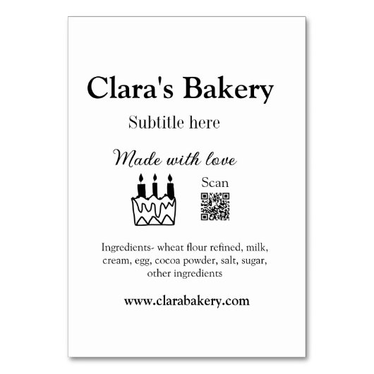 ベーカリーケーキに愛q rで作った具材を加える テーブルナンバー (正面)