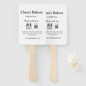 ベーカリーケーキに愛q rで作った具材を加える ハンドファン (正面&裏面)