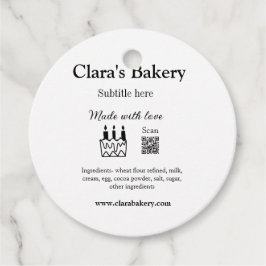 ベーカリーケーキに愛q rで作った具材を加える フェイバータグ