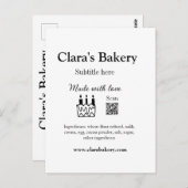 ベーカリーケーキに愛q rで作った具材を加える ポストカード (正面/裏面)