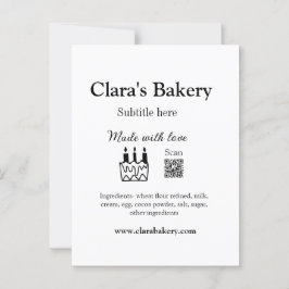 ベーカリーケーキに愛q rで作った具材を加える ポストカード