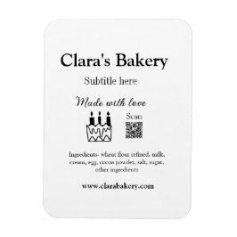 ベーカリーケーキに愛q rで作った具材を加える マグネット