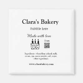 ベーカリーケーキに愛q rで作った具材を加える マグネット