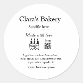 ベーカリーケーキに愛q rで作った具材を加える ラウンドシール