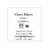 ベーカリーケーキに愛q rで作った具材を加える ラバースタンプ (インプリント)