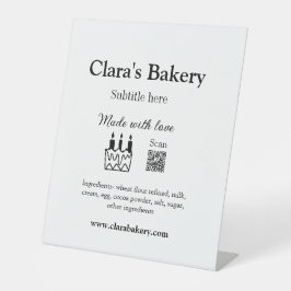 ベーカリーケーキに愛q rで作った具材を加える 台座サイン