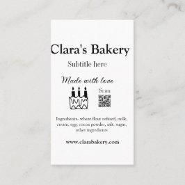 ベーカリーケーキに愛q rで作った具材を加える 名刺