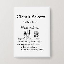 ベーカリーケーキに愛q rで作った具材を加える 缶バッジ