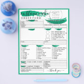 ベーカリーケーキオーダー型枠グリーン チラシ (シングル)