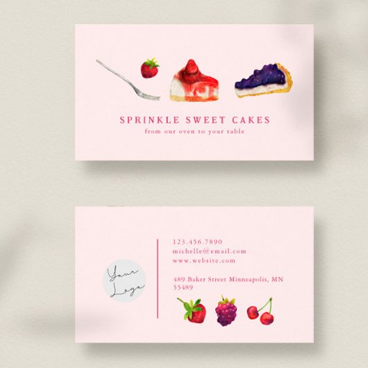 ベーカリーケーキショップタートビジネスカード 名刺
