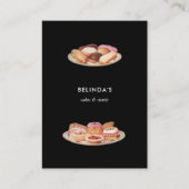 ベーカリーケーキスイーツベーキングQRコードソーシャルメディア 名刺 (正面)