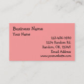 ベーカリーケーキスライスのカスタマイズ可能な名刺 名刺 (裏面)