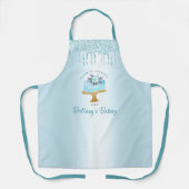 ベーカリーケーキターコイズペストリーグリッタードリップスデザート エプロン (正面)