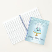 ベーカリーケーキターコイズペストリーグリッタードリップスデザート ノートブック (内部)