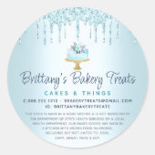 ベーカリーケーキターコイズペストリーグリッタードリップスリーガル ラウンドシール (正面)