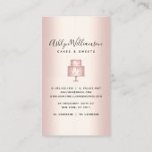 ベーカリーケーキバラ金ゴールドグリッタードリップスパティリシェフ 名刺 (裏面)