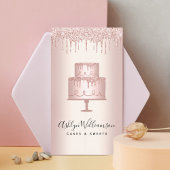 ベーカリーケーキバラ金ゴールドグリッタードリップスパティリシェフ 名刺